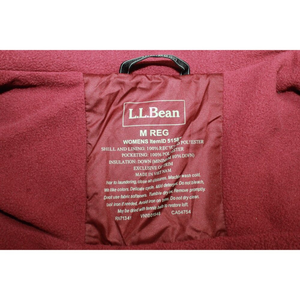 Ll Bean Bean's Down Jacket Black Size Medium - image 8